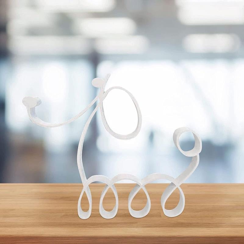 Dog Breed  Line Art Sculpture