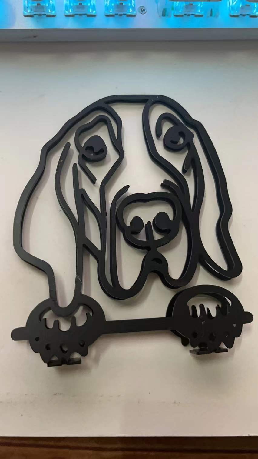 Dog Breed  Line Art Sculpture