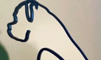 Dog Breed  Line Art Sculpture