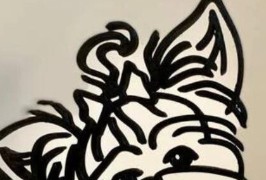 Dog Breed  Line Art Sculpture