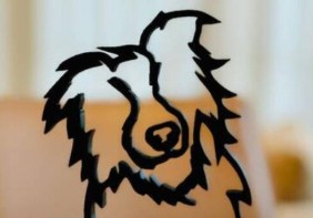 Dog Breed  Line Art Sculpture