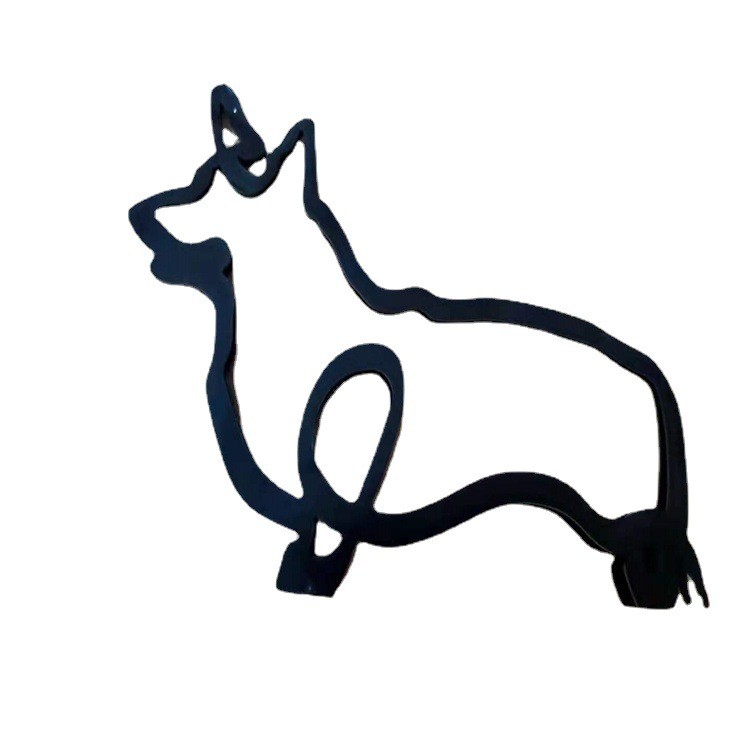 Dog Breed  Line Art Sculpture