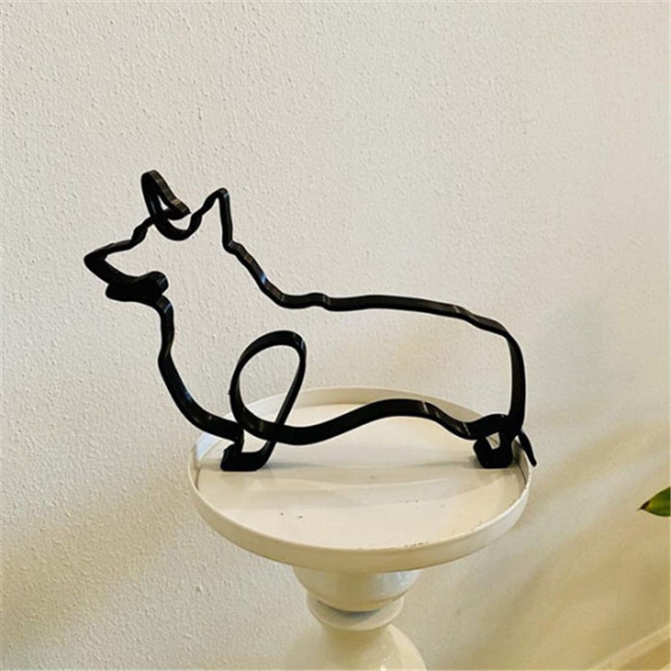 Dog Breed  Line Art Sculpture