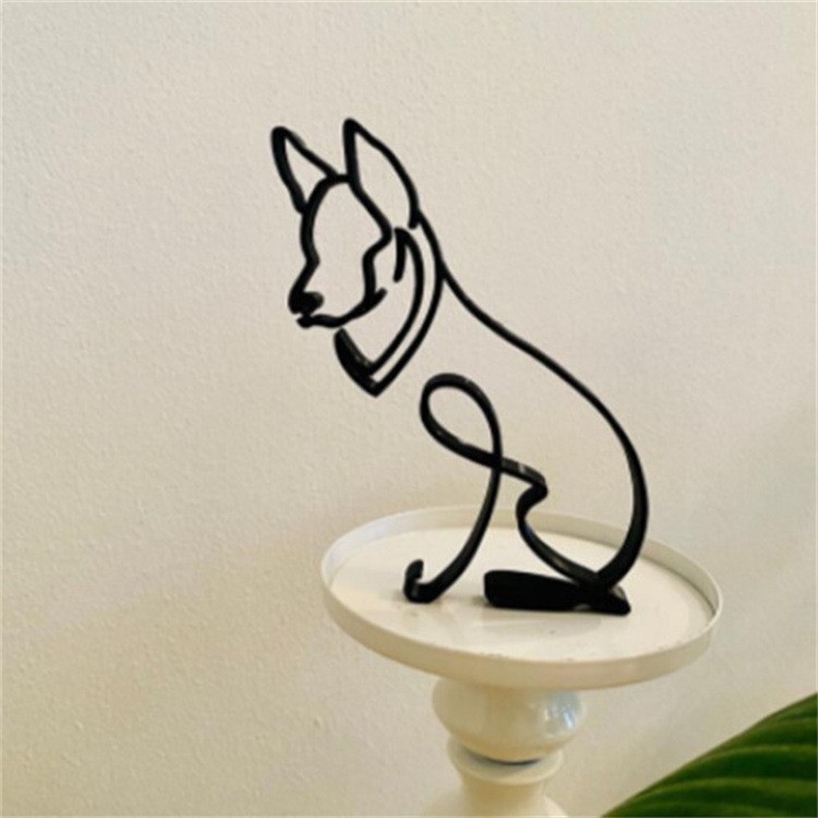 Dog Breed  Line Art Sculpture