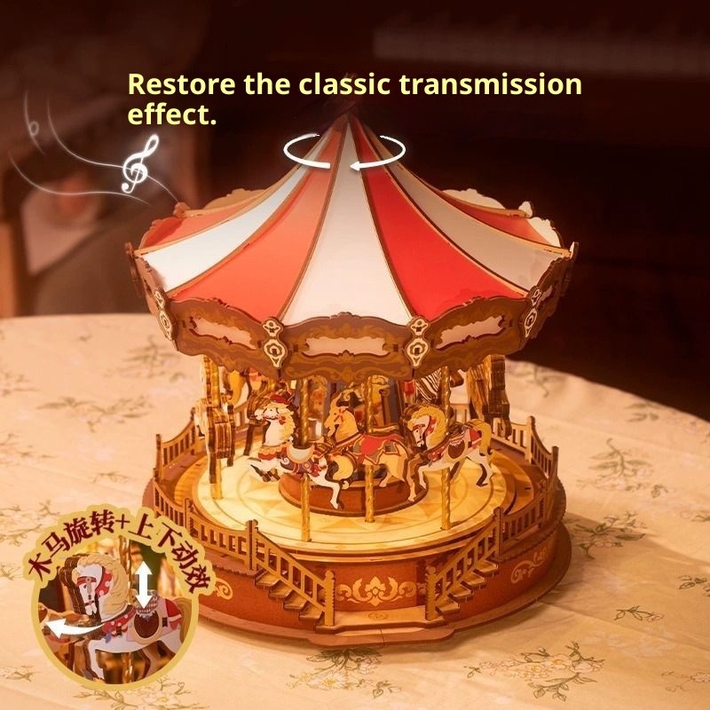 3D Wooden Puzzle  Classic Carousel
