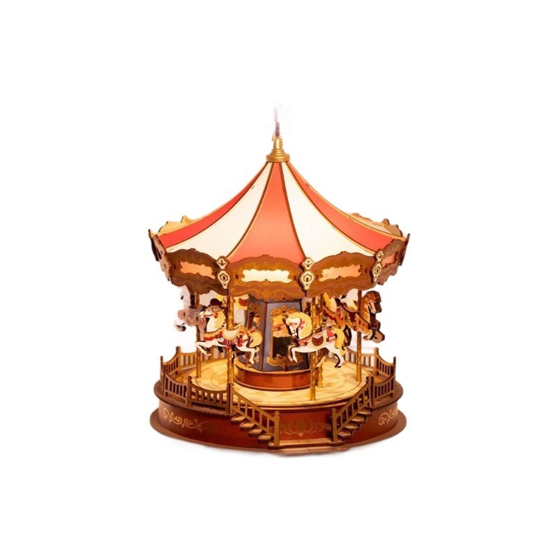 3D Wooden Puzzle  Classic Carousel