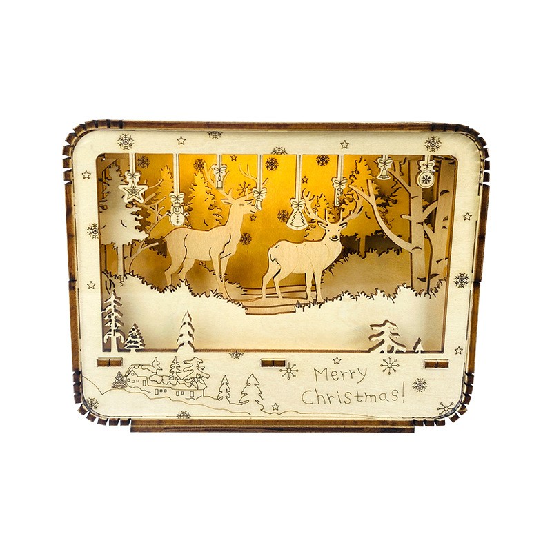 3D Wooden Puzzle Night Light