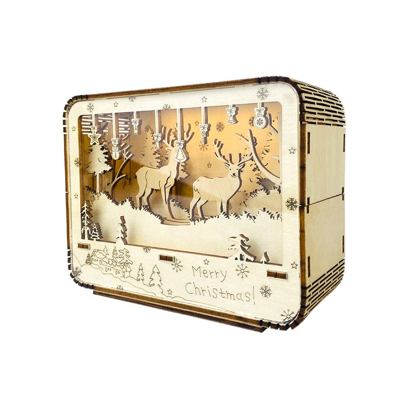 3D Wooden Puzzle Night Light