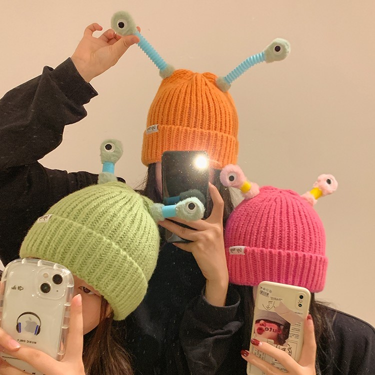 Glowing Little Monster Knit Hat