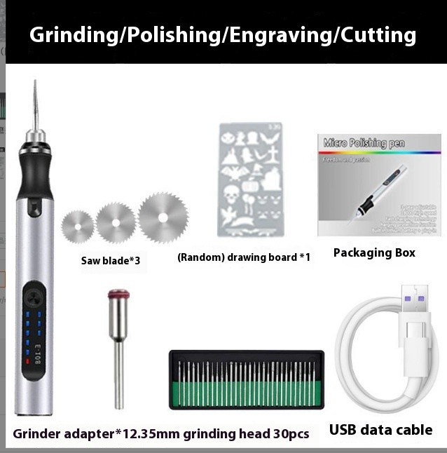 USB Rechargeable Portable Electric Micro-Sanding Engraving Pen