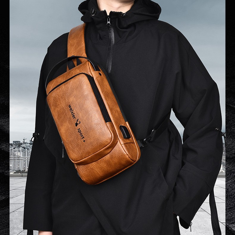 Anti-Theft USB Charging Crossbody Backpack