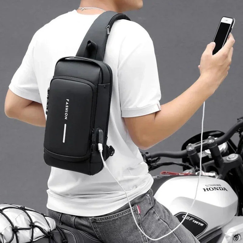 Anti-Theft USB Charging Crossbody Backpack