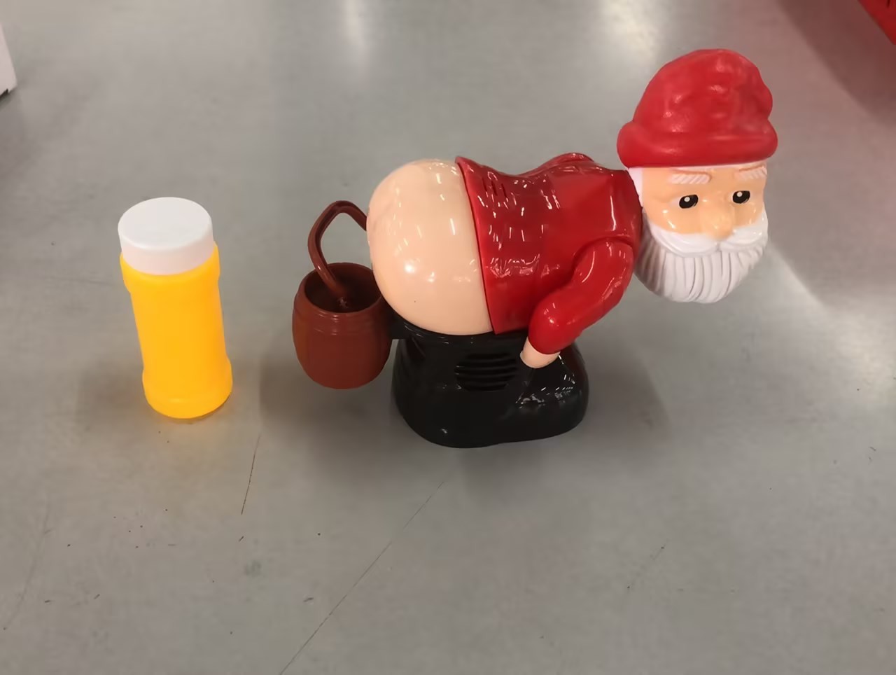 Bubble Blowing Santa
