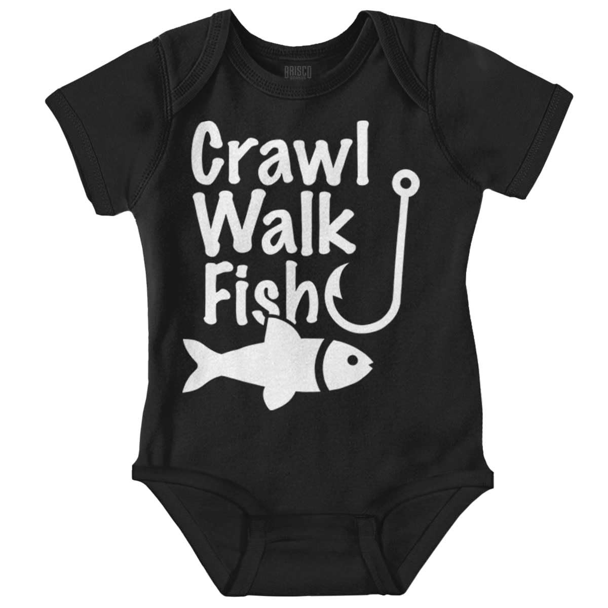 Brisco Brands Crawl Walk Fish Hook Outdoor Lover Baby Romper Boys or Girls