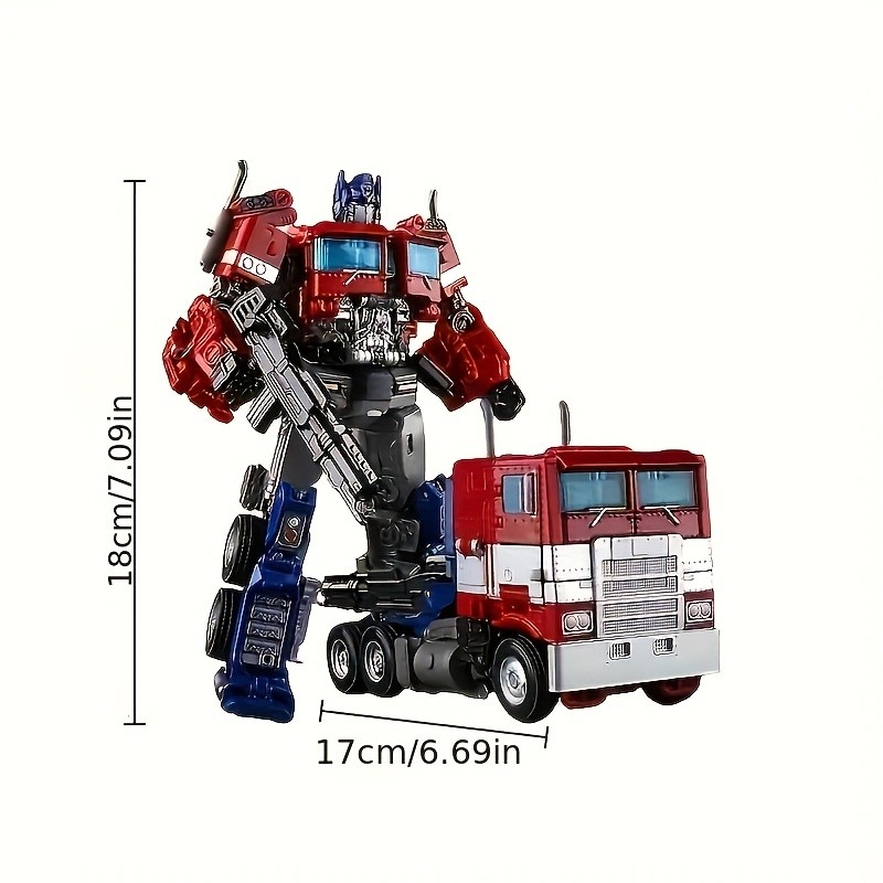 Transformers Optimus Prime 2-in-1 Convertible Statue Figure with Power Axe