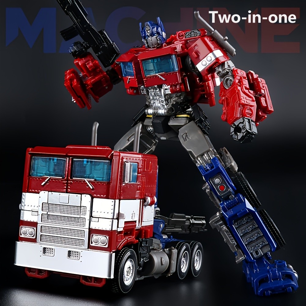 Transformers Optimus Prime 2-in-1 Convertible Statue Figure with Power Axe