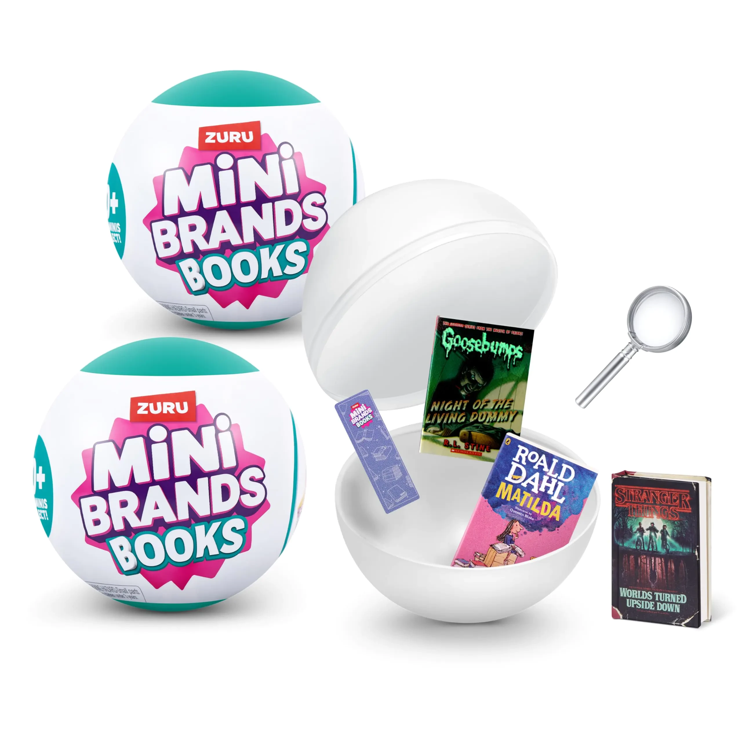 Mini Brands Books (2 Pack) by ZURU Real Miniature Book Brands Collectible Toy Capsules of 5 Mystery Miniature Books with Real readable Pages and Accessories for Kids Teens Adults