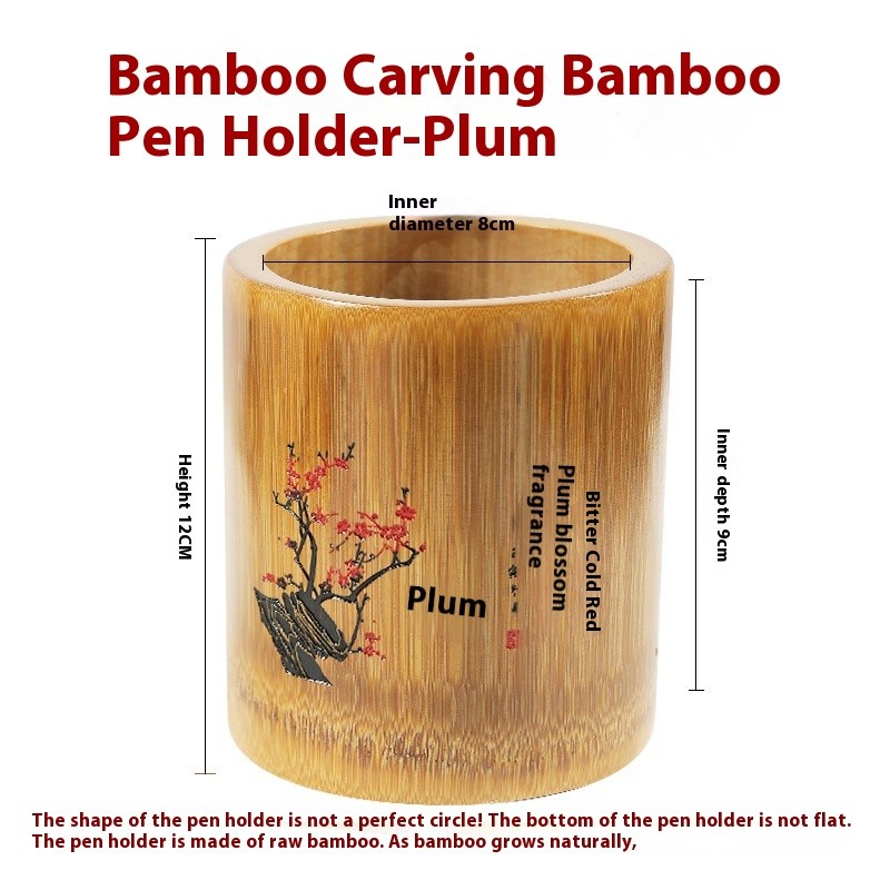 Bamboo Round Pen Container
