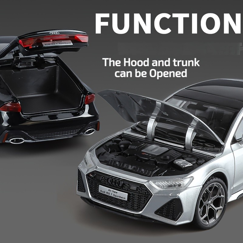 1/24 Audi RS7 Zinc Alloy Fully Open Racing Car Model with Sound and Light
