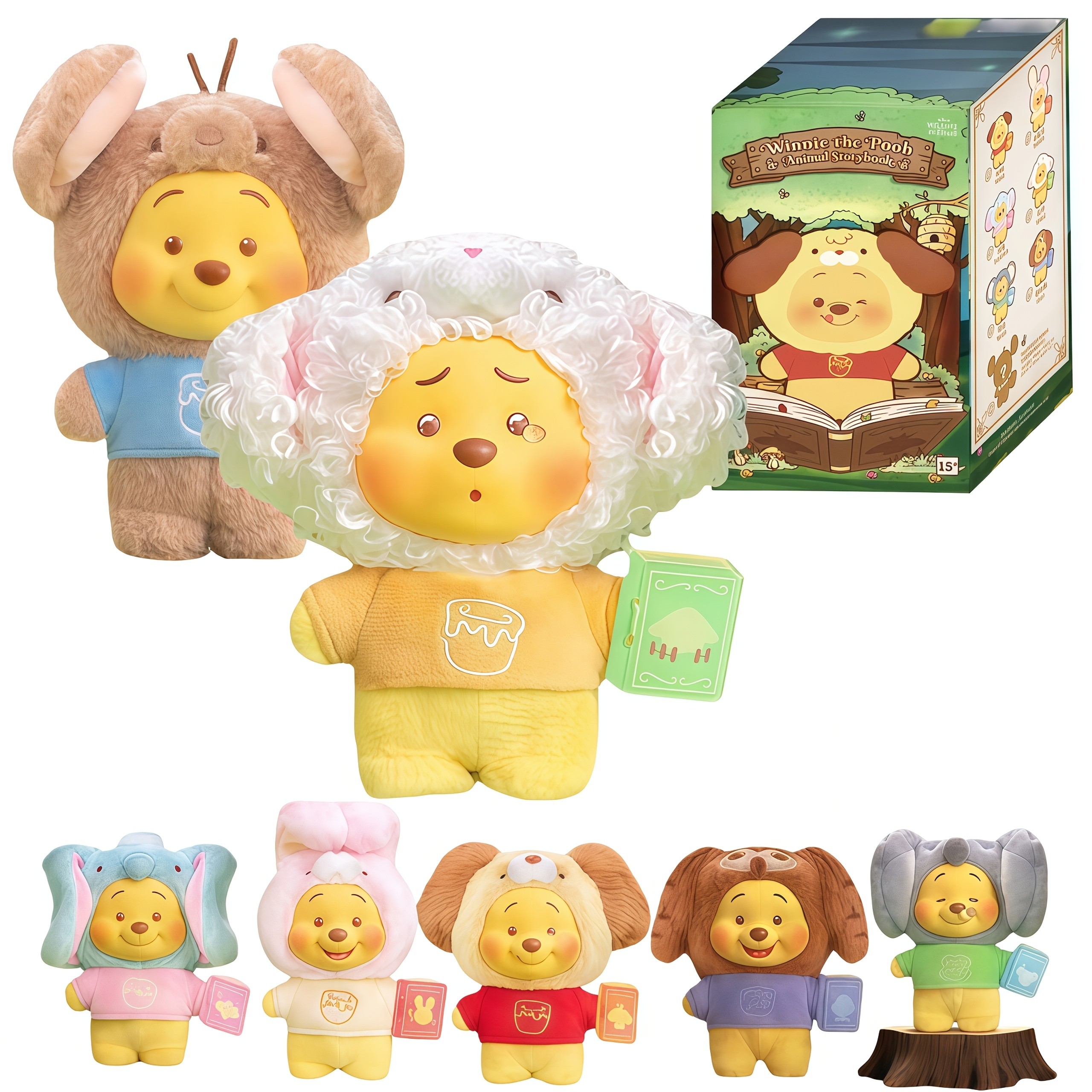 MINISO Disney Winnie the Pooh Fairy Tale Book Series Vinyl Plush Mystery Box