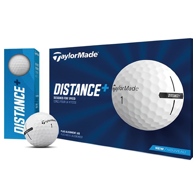 12-Pack of TAYLORMADE Distance+ Golf Balls  Maximum Distance and Optimal Performance for Golfers