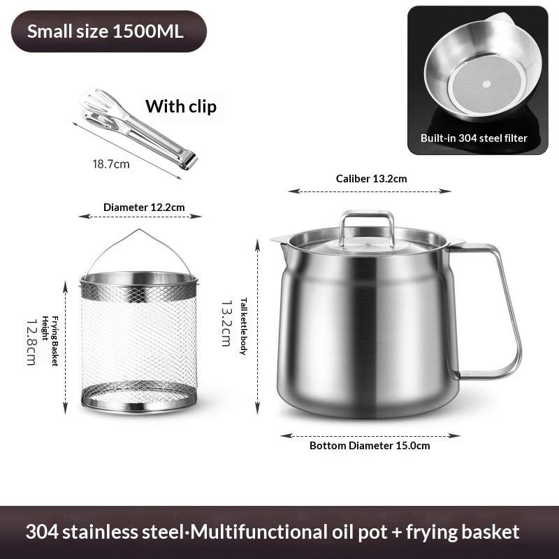 Stainless Steel Oil Strainer Pot