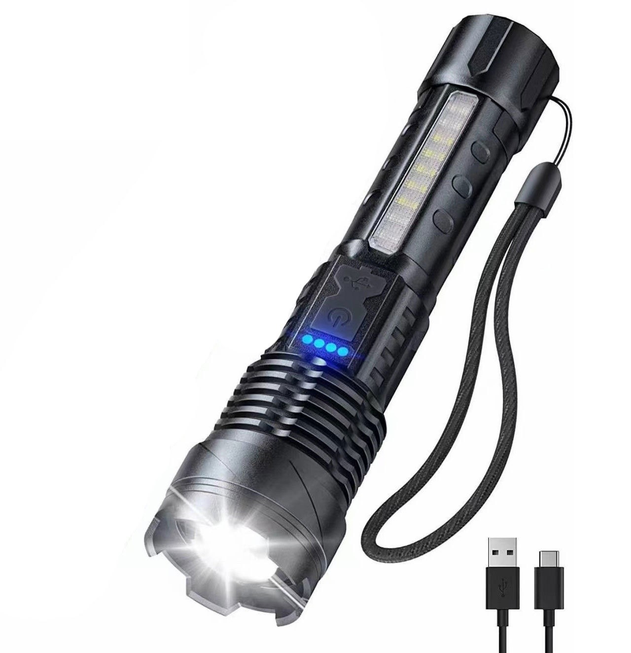 High Power Tactical LED Emergency Warnings Flashlight Light