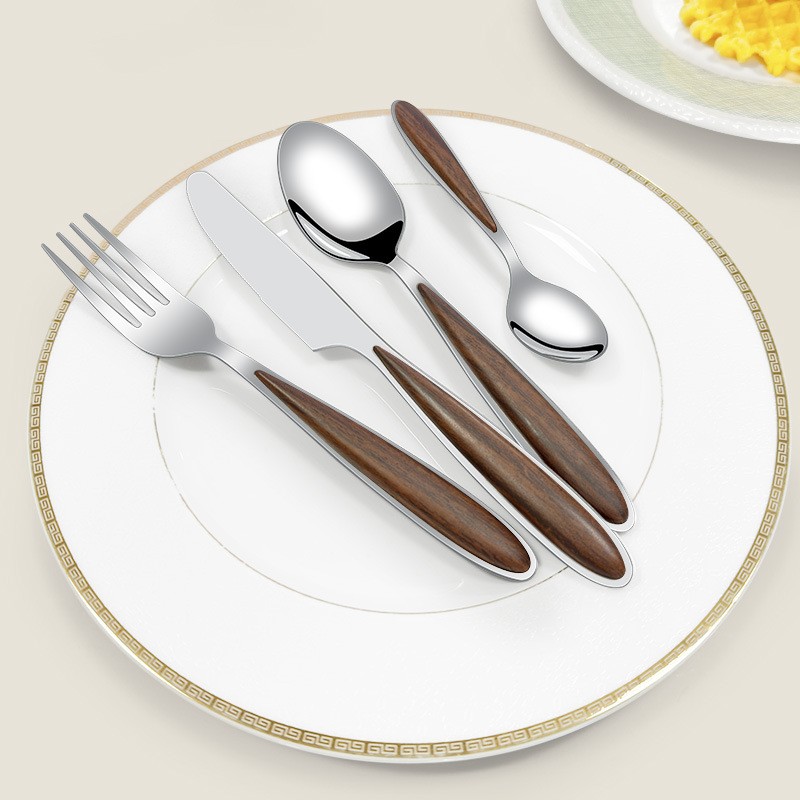 Stainless Steel Western Tableware Steak Knife, Fork And Spoon Suit