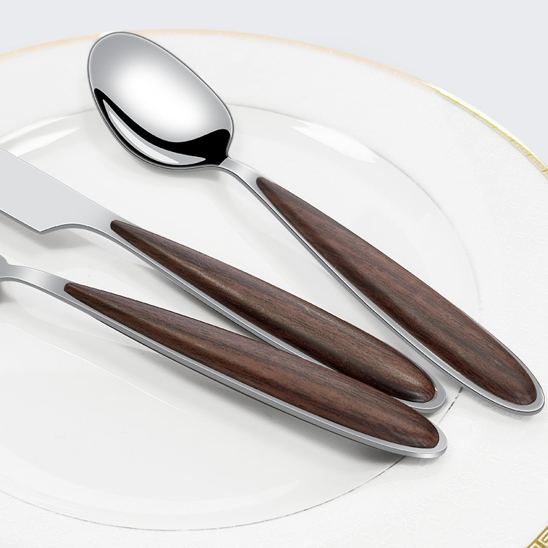 Stainless Steel Western Tableware Steak Knife, Fork And Spoon Suit