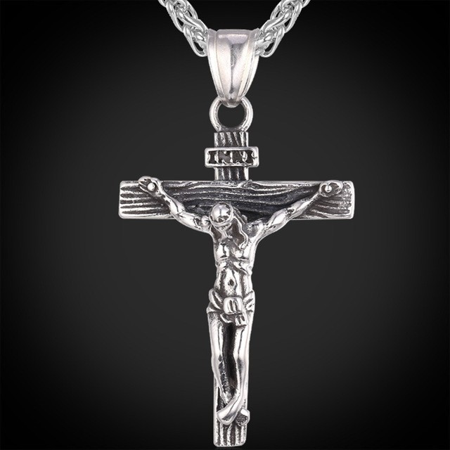 Jesus Cross Stainless Steel Necklace