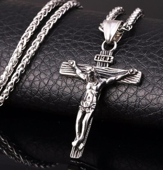 Jesus Cross Stainless Steel Necklace