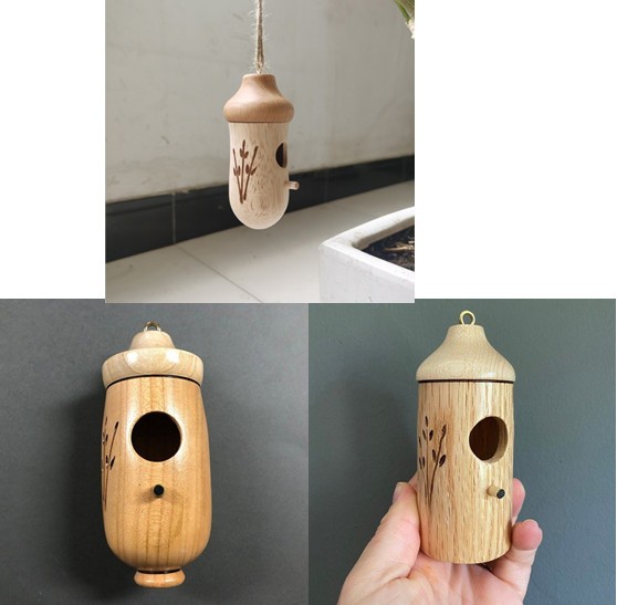 Wooden Hummingbird House