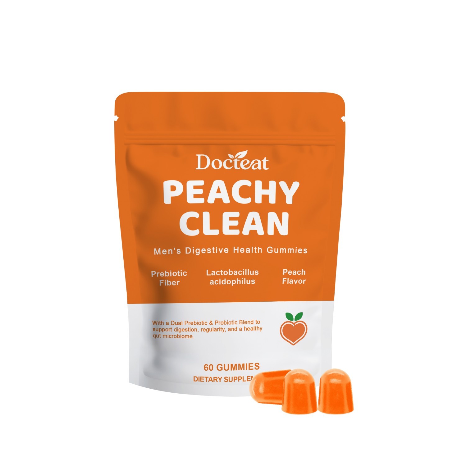 Peachy Clean Mens Digestive Health Gummies