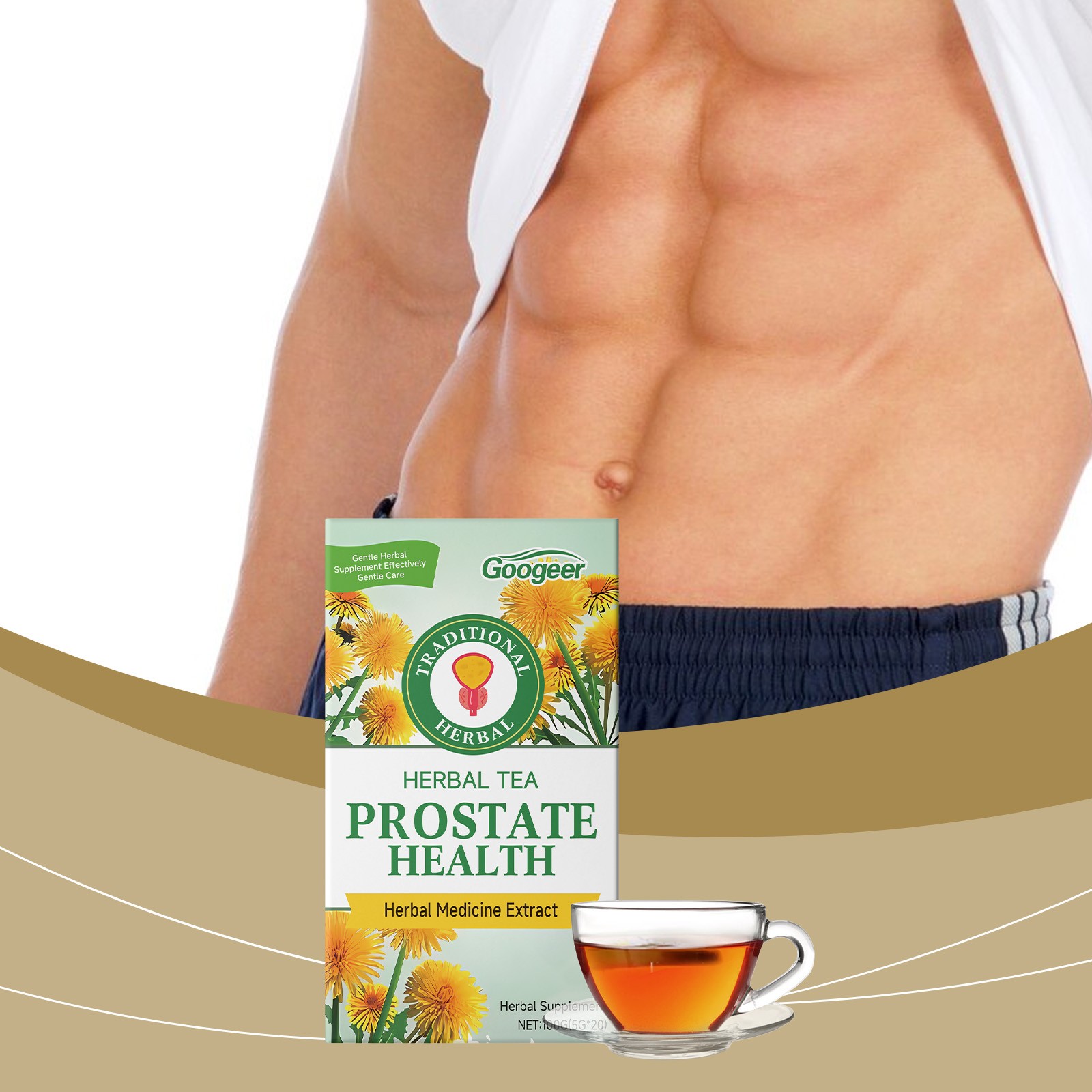 Prostate Health Herbal Tea  Gentle Herbal Care for Mens Wellness