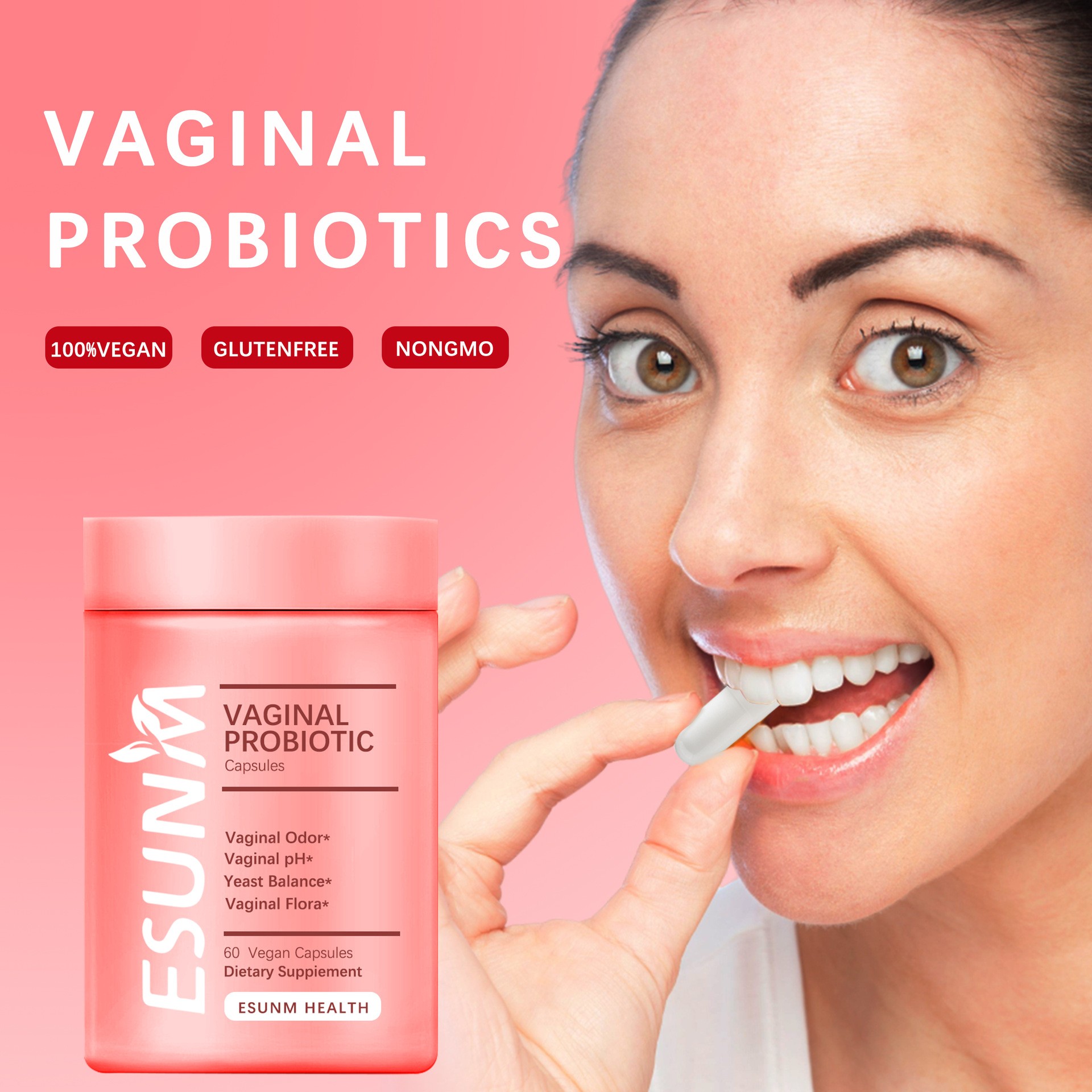 Vaginal Probiotic Capsules Balance, Freshness & Health Support