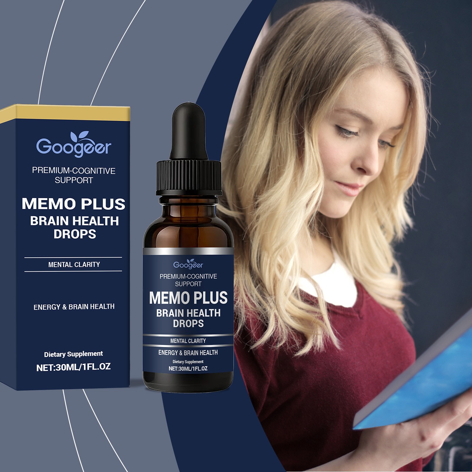 Memo Plus Brain Health Drops  Premium Cognitive Support