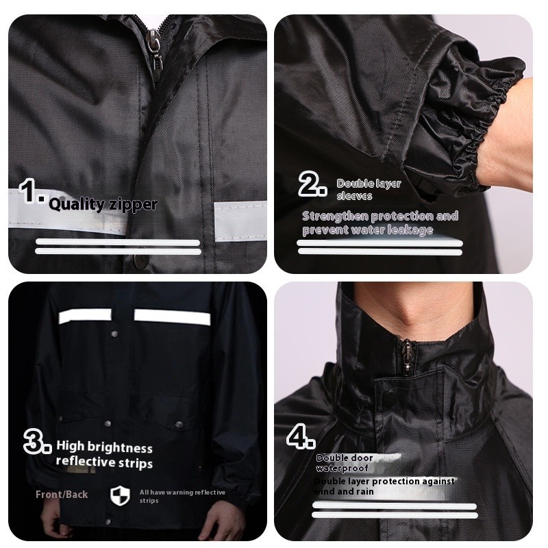 Safety Waterproof Motorcycle Raincoat