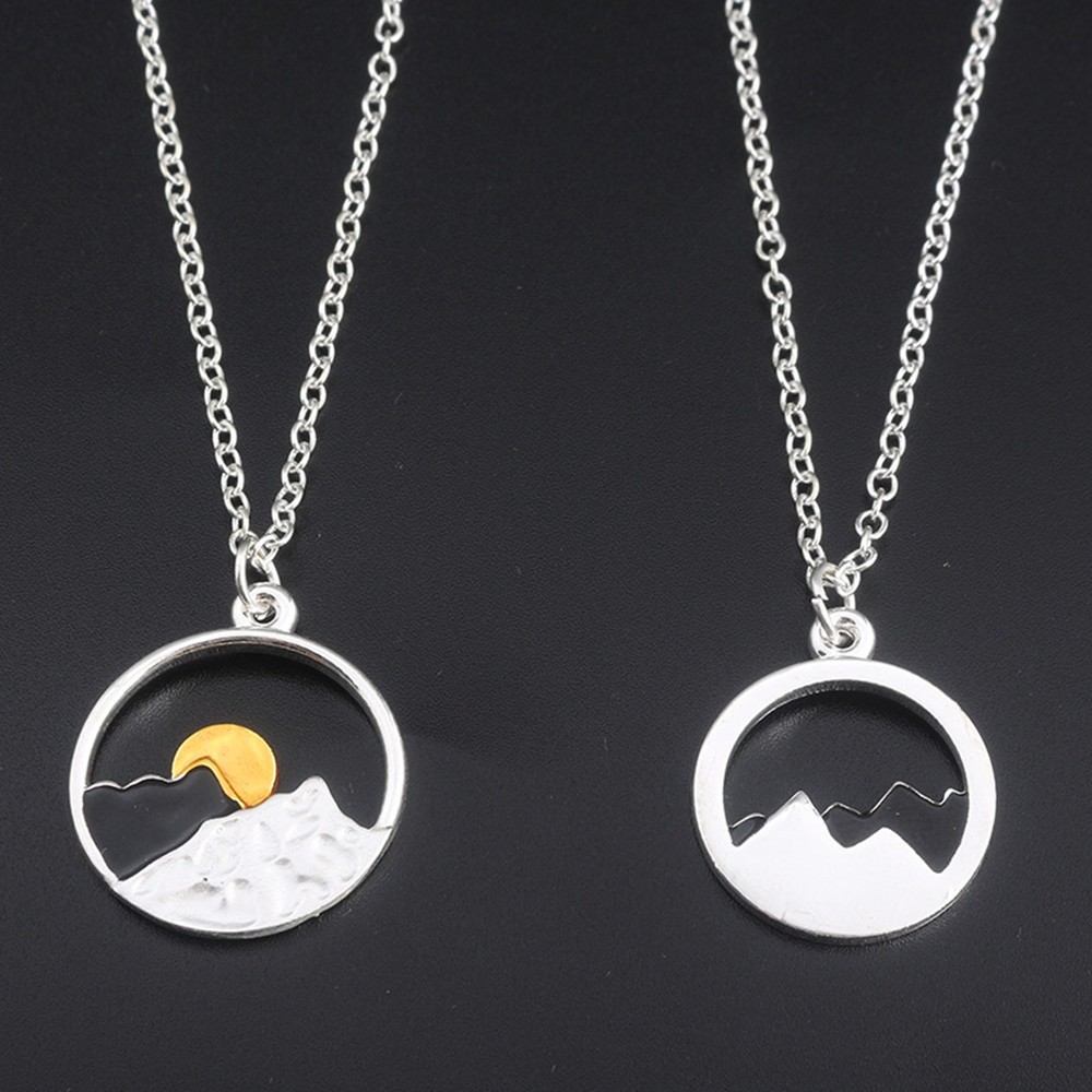 Stainless Steel Mountain Peak Necklace