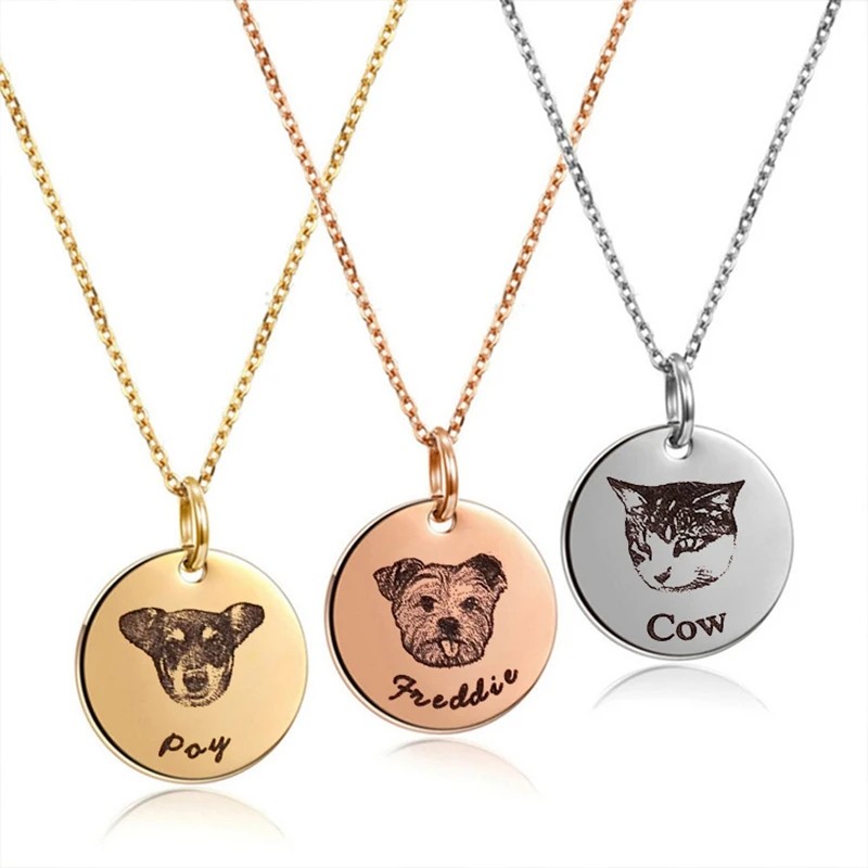Personalized Dog Portrait Necklace