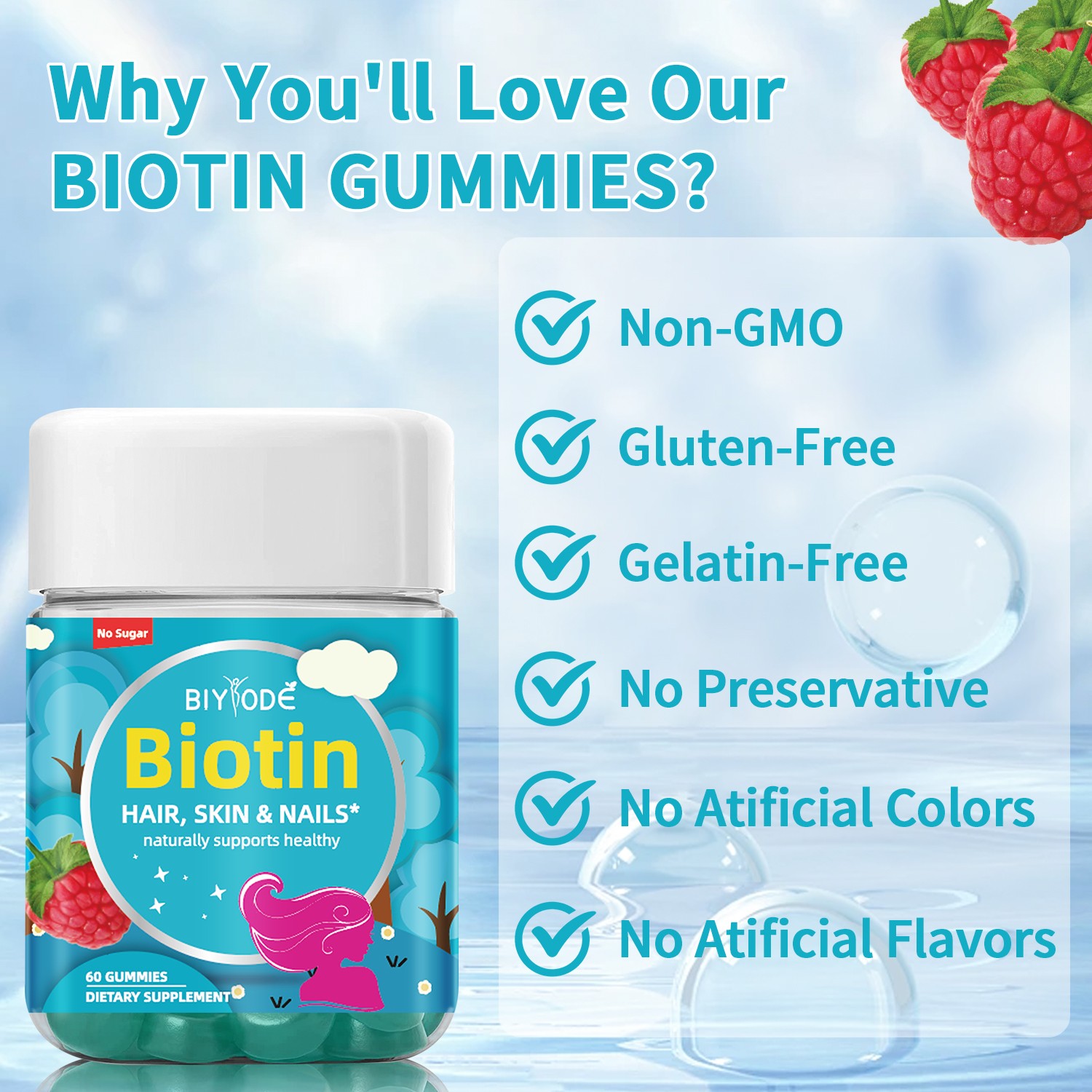 Biotin Hair, Skin & Nails Gummies