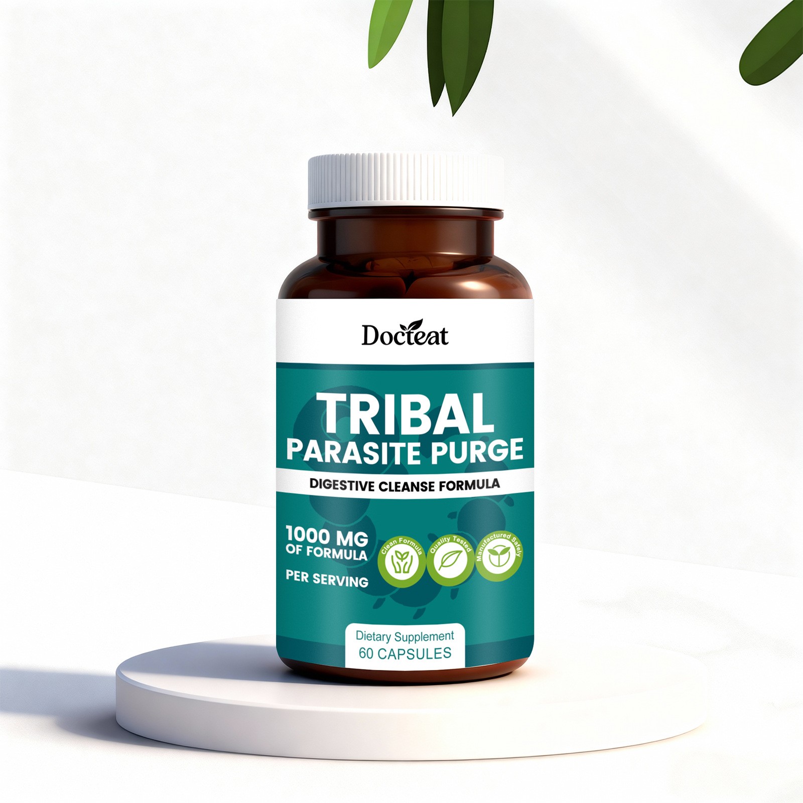 Tribal Parasite Purge Capsules Digestive Cleanse Formula for Gut Balance Support