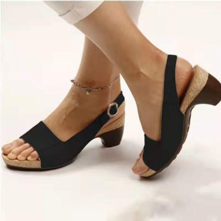 Comfortable Elegant Low Chunky Heel Shoes