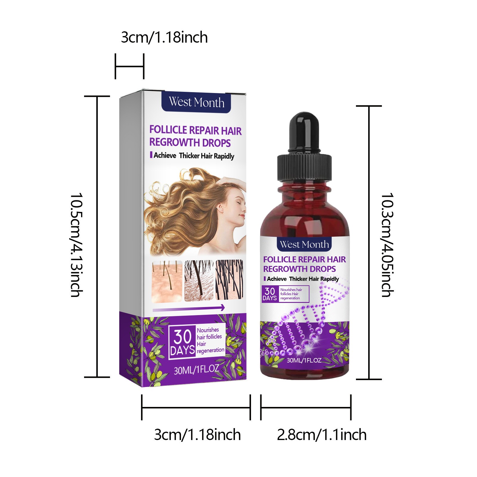 West Month Follicle Repair Hair Regrowth Drops