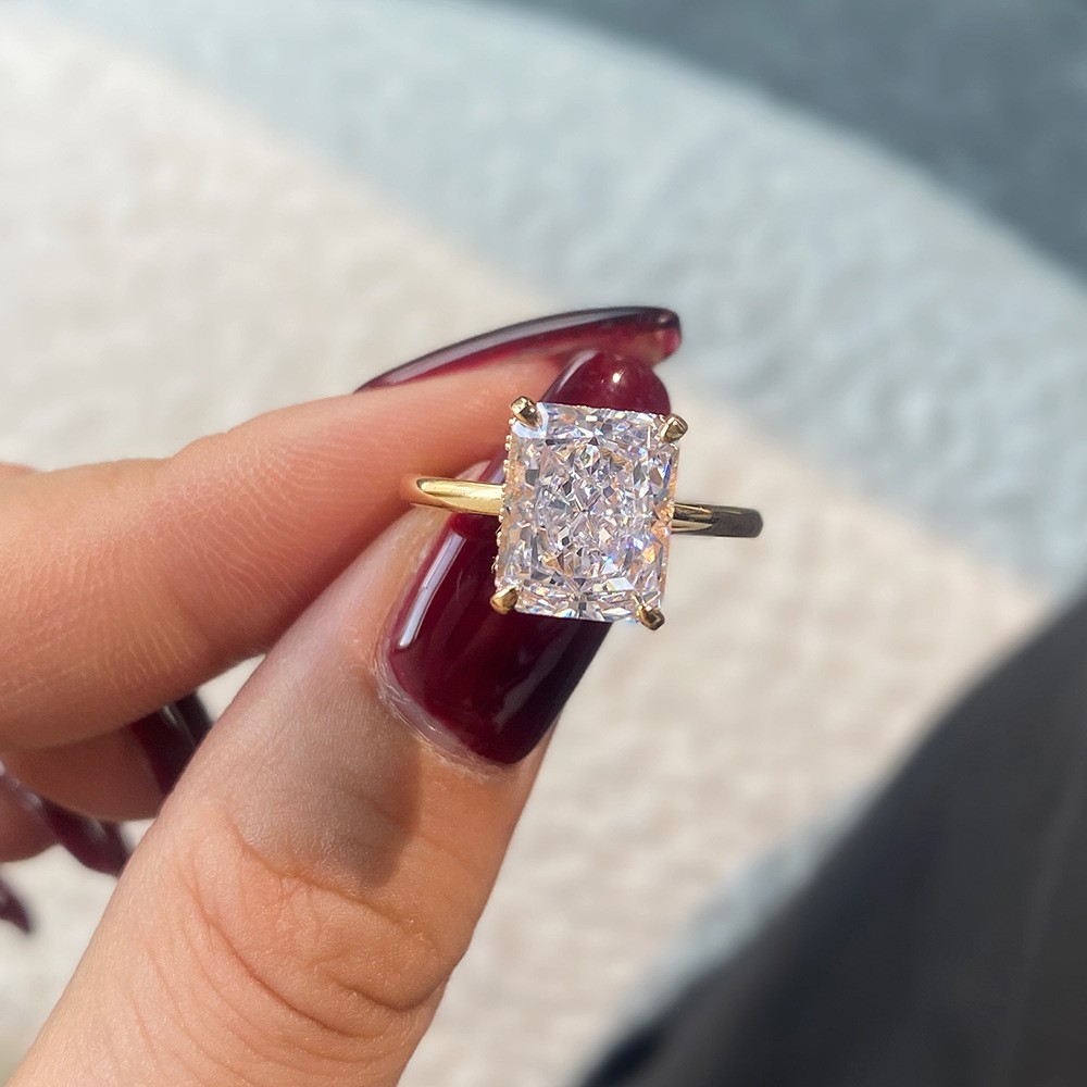 Sterling Silver Gemstone Engagement Ring