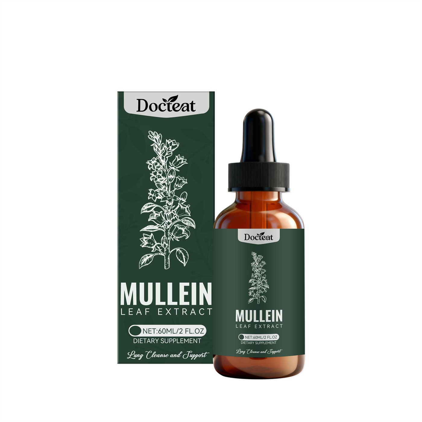 Mullein Leaf Extract  Gentle Herbal Support for Lung & Respiratory Wellness