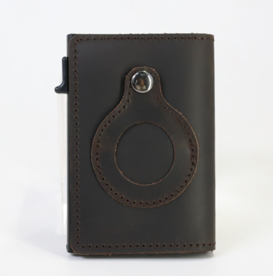 Leather Airtag Slim Wallet