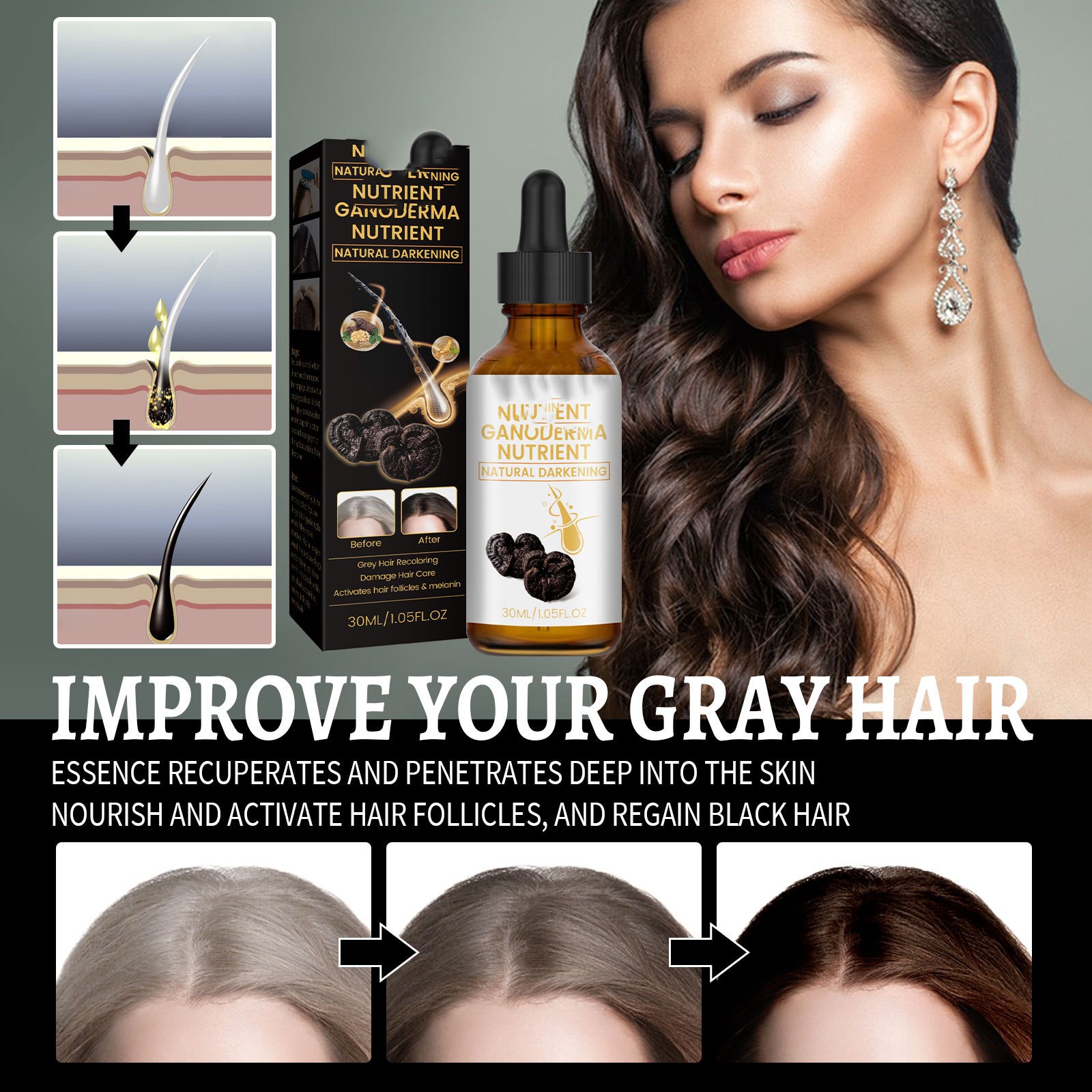 Gray White Hair Treatment Serum