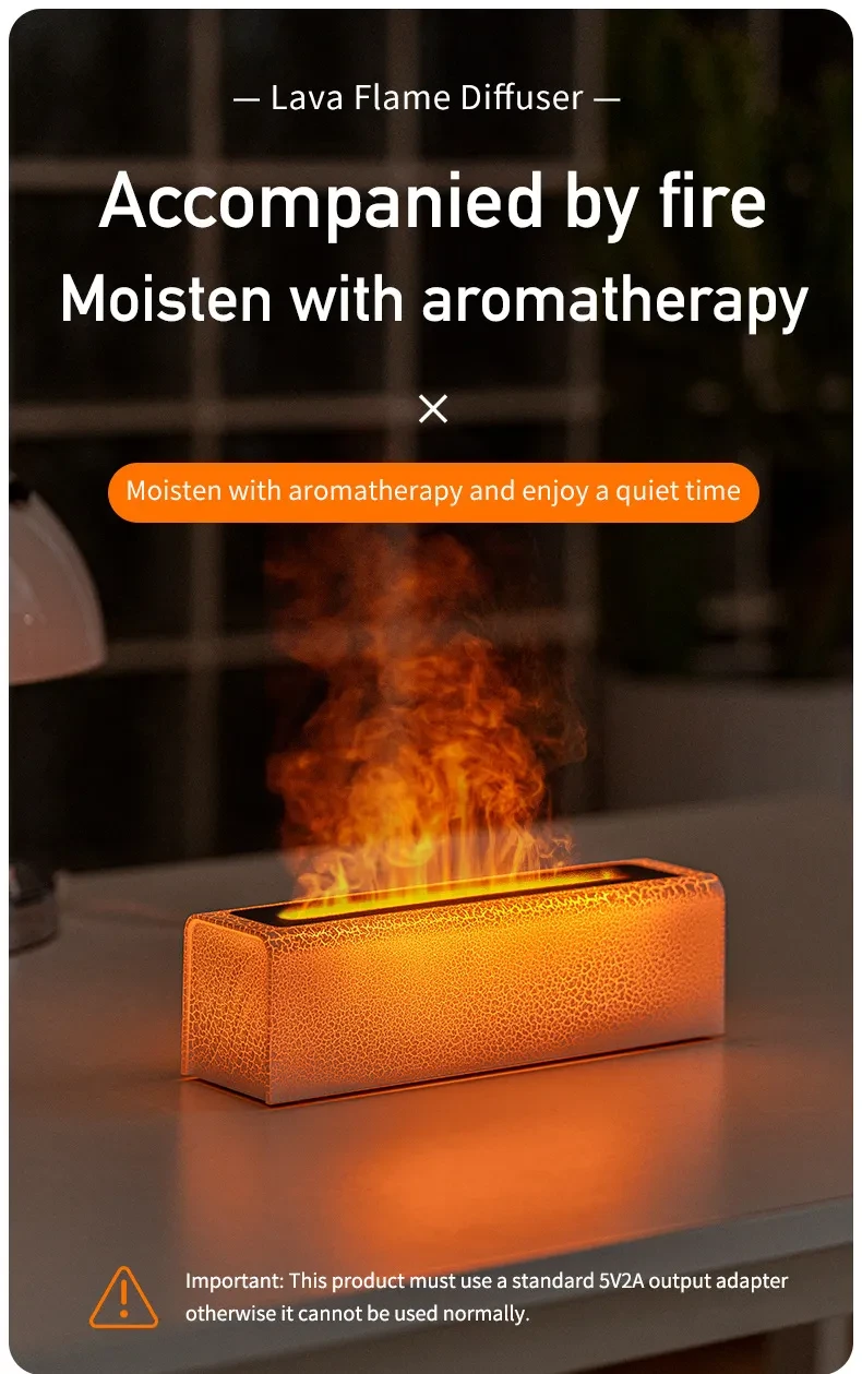 Flame Aromatherapy Machine Colorful Essential Oil Diffuser