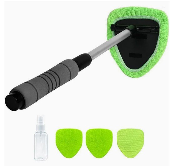 Microfiber Windshield Cleaner with Extendable Handle