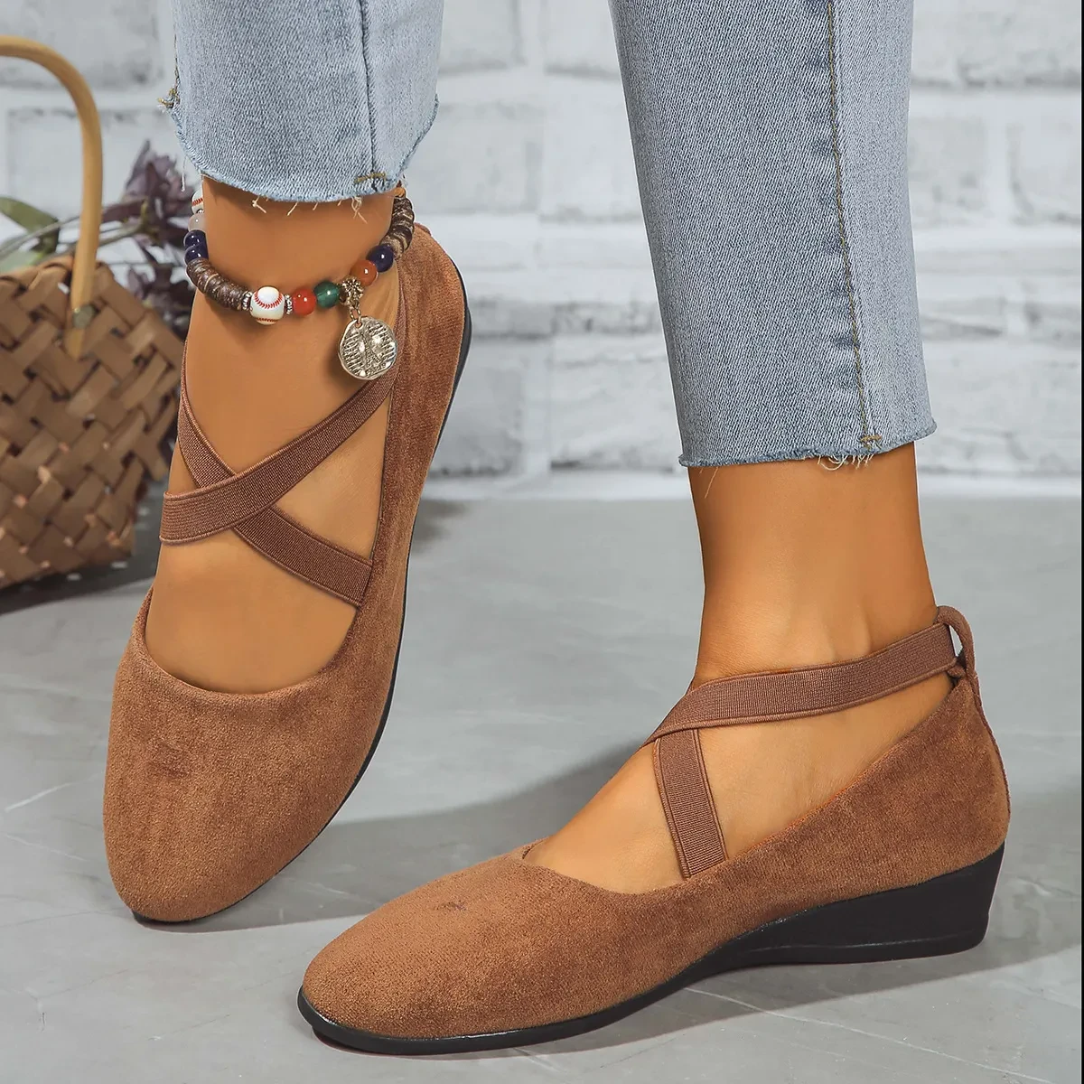 Comfy Closed Wedge Slip-On Shoes